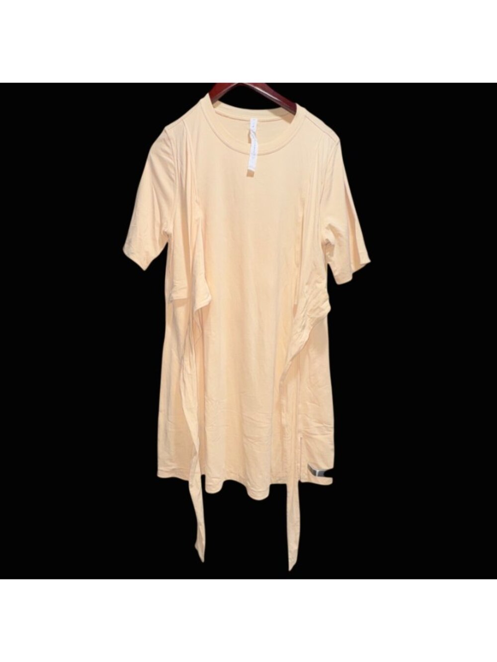 Lululemon Cotton Wrap-Front T-Shirt Flare Dress Prosecco Pima Cotton Stretch 8 - Picture 4 of 13
